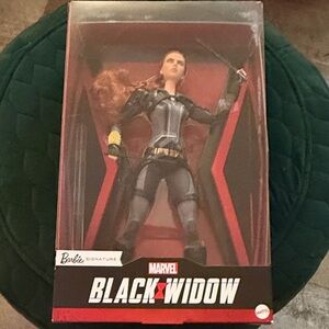 Barbie Marvel Black Widow Doll in Black and Gold